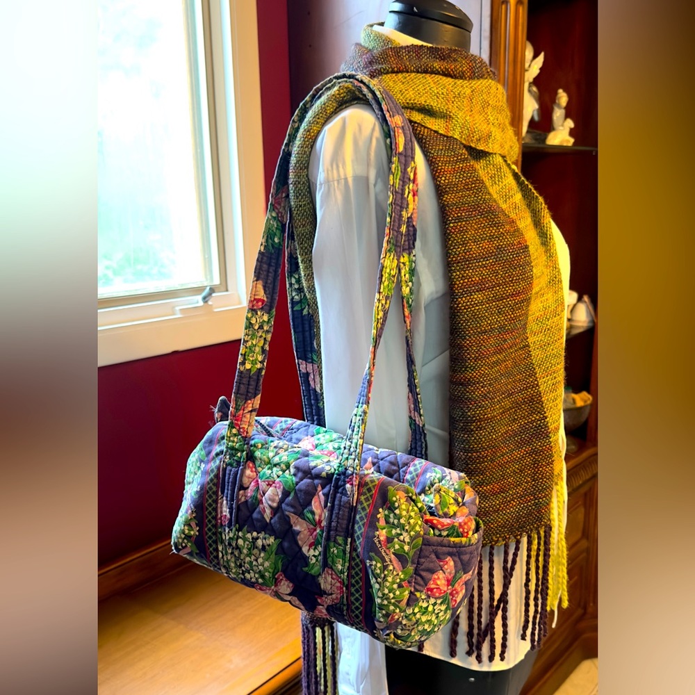 Vera Bradley Duffel Bag And Eyeglass Case In Retired Floral Fabric See Pictures